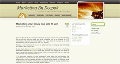 Desktop Screenshot of marketingbydeepak.com