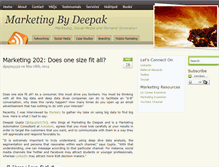 Tablet Screenshot of marketingbydeepak.com